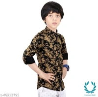 Made In The Shade 100% Cotton Boy's Shirt - 2-3 Years , Black, Cotton, Pack of:1